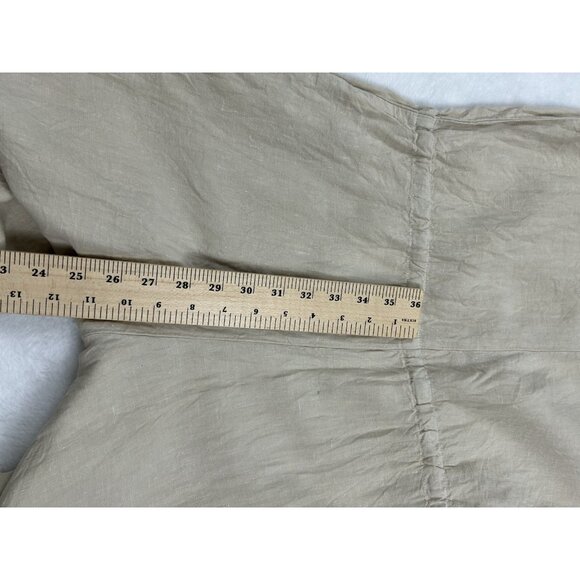 Cloth & Stone Jumpsuit Women S Beige  V Neck Sleeveless Wide Leg Crop 100 Linen - Picture 8 of 15